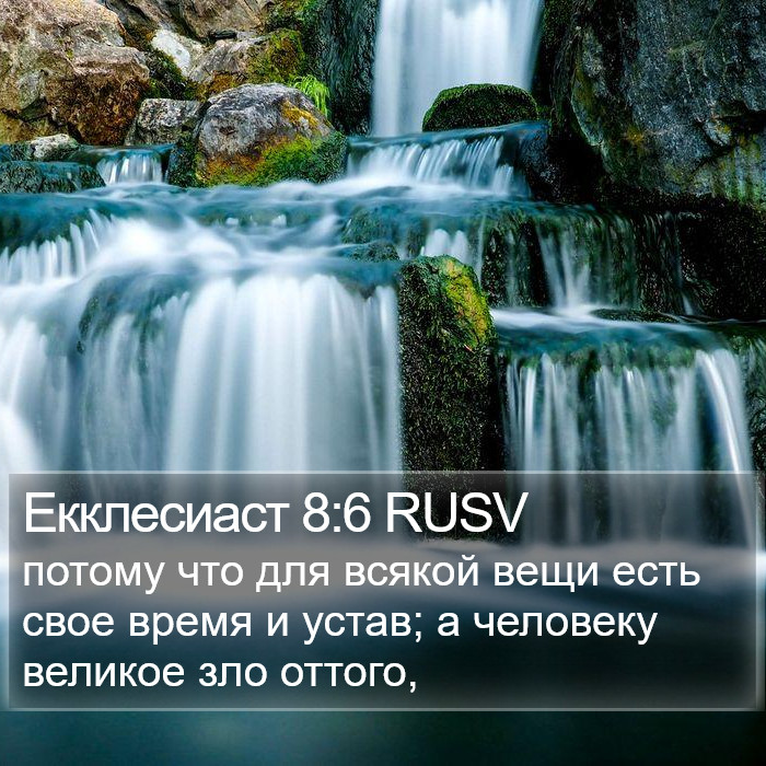 Екклесиаст 8:6 RUSV Bible Study