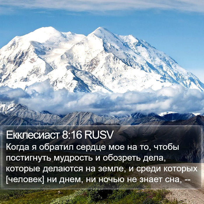 Екклесиаст 8:16 RUSV Bible Study