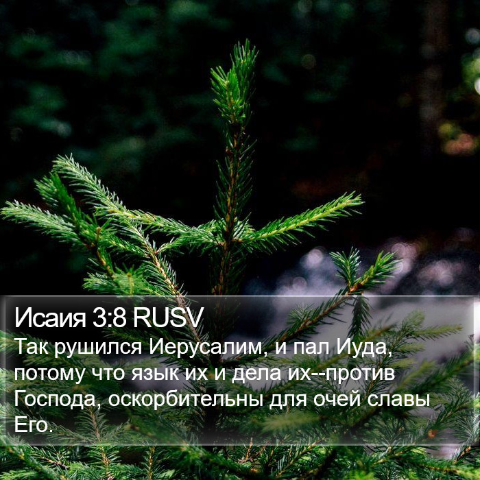Исаия 3:8 RUSV Bible Study