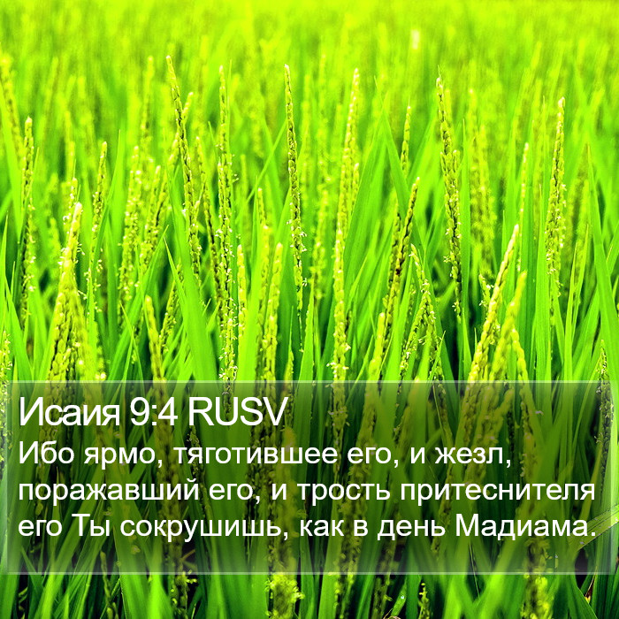 Исаия 9:4 RUSV Bible Study