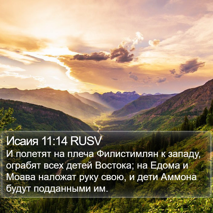 Исаия 11:14 RUSV Bible Study