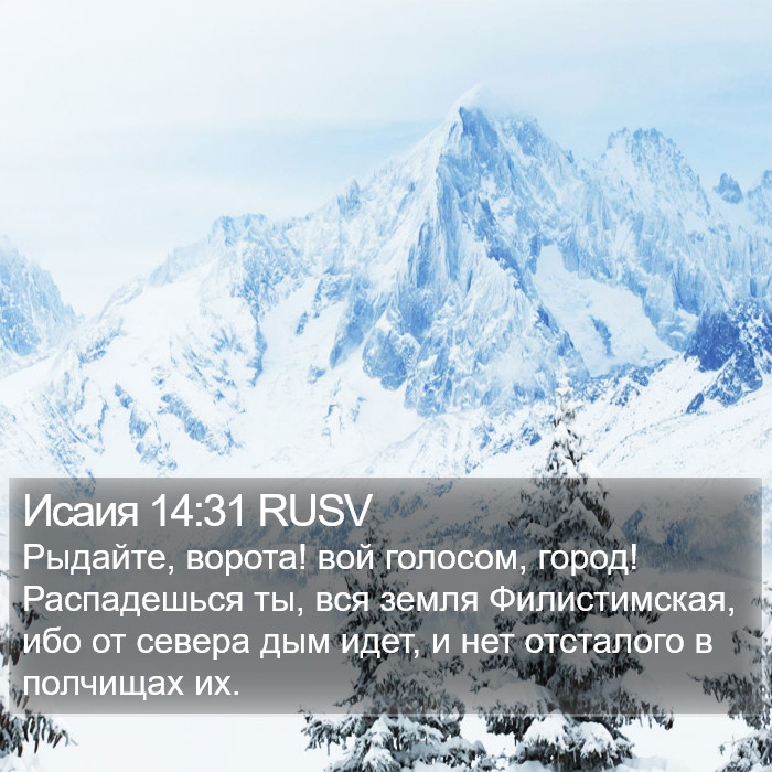 Исаия 14:31 RUSV Bible Study