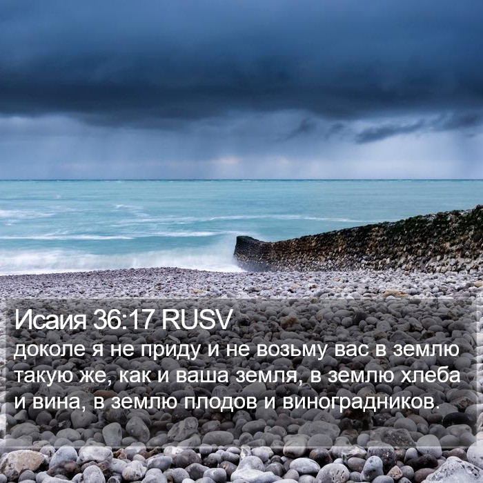 Исаия 36:17 RUSV Bible Study