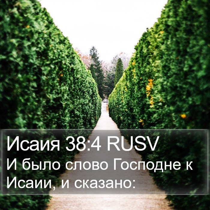 Исаия 38:4 RUSV Bible Study