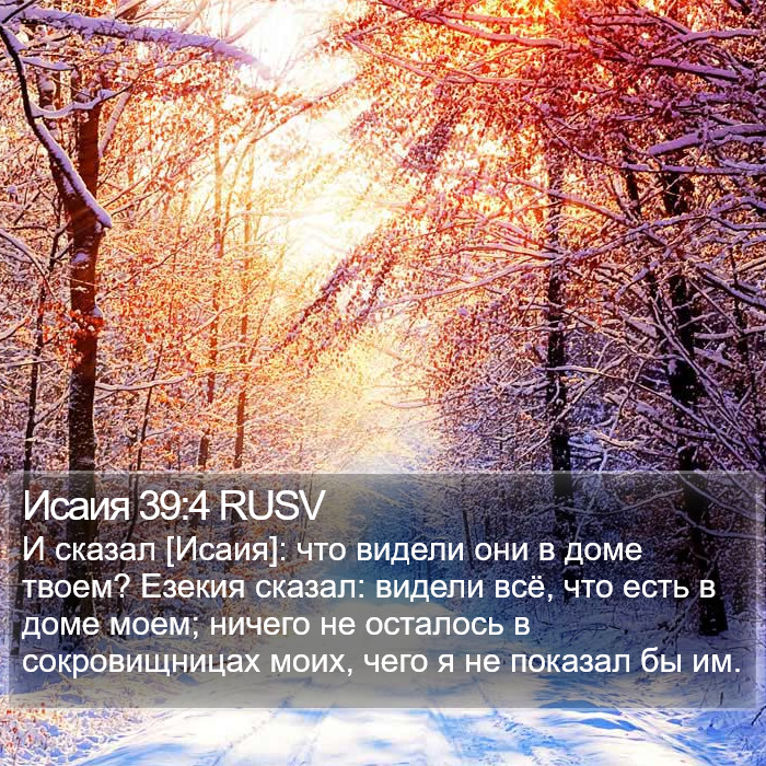 Исаия 39:4 RUSV Bible Study