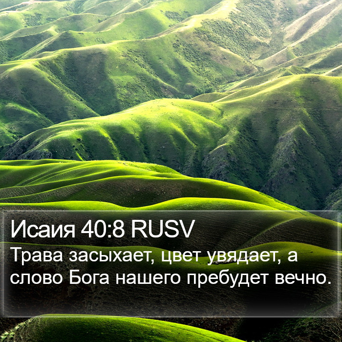 Исаия 40:8 RUSV Bible Study