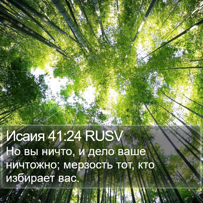 Исаия 41:24 RUSV Bible Study