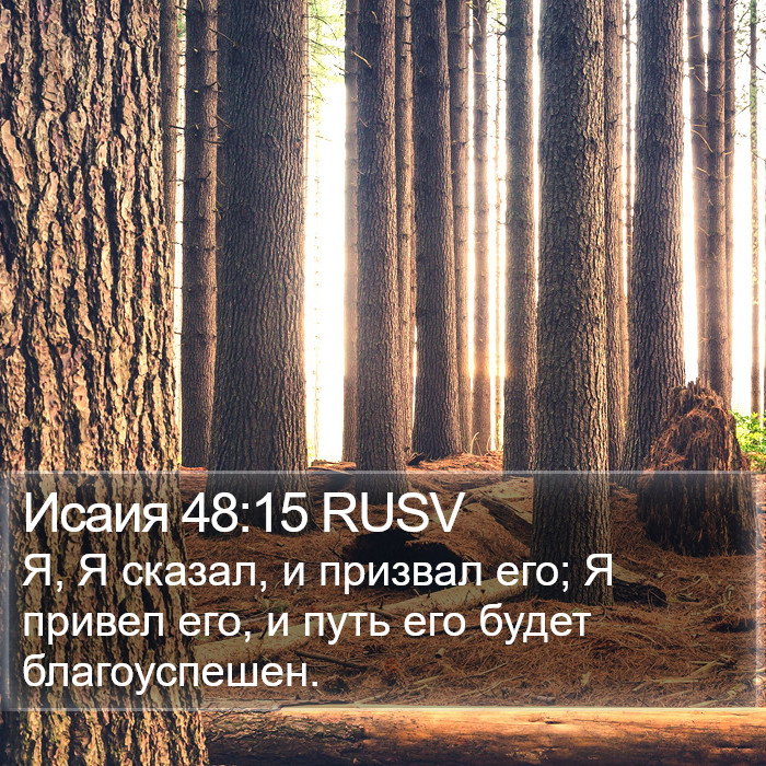 Исаия 48:15 RUSV Bible Study