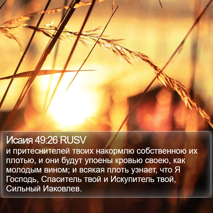 Исаия 49:26 RUSV Bible Study