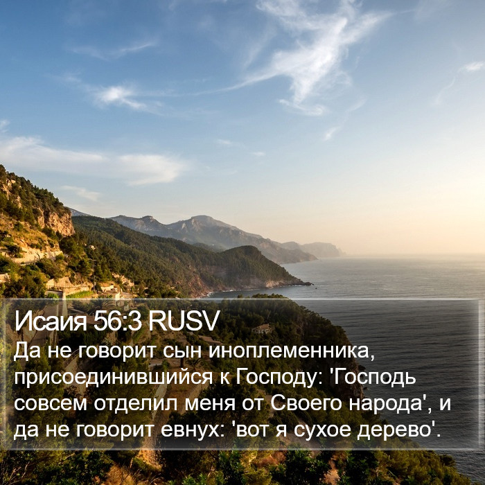 Исаия 56:3 RUSV Bible Study