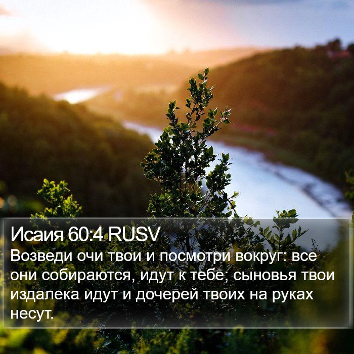 Исаия 60:4 RUSV Bible Study