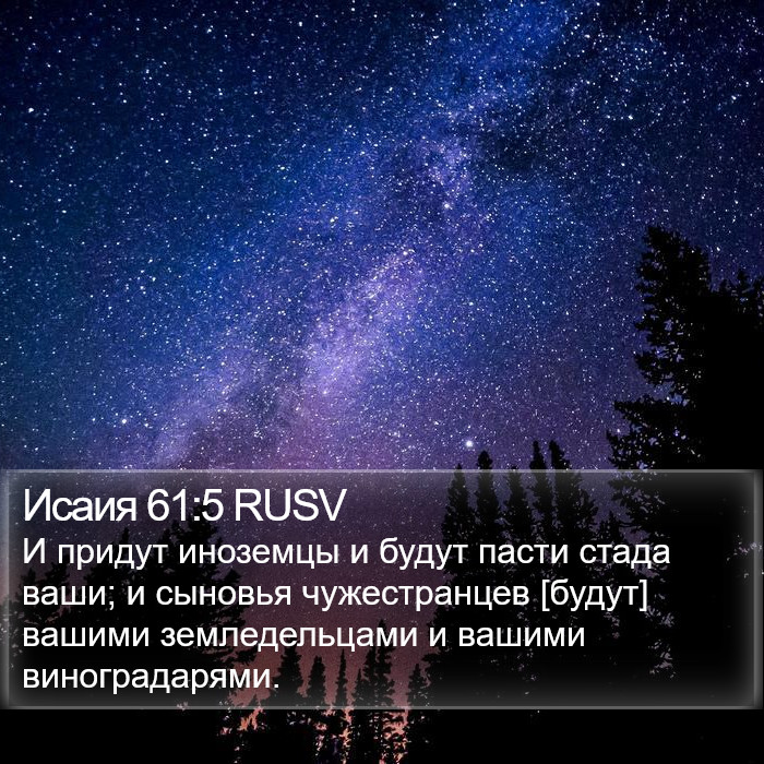 Исаия 61:5 RUSV Bible Study