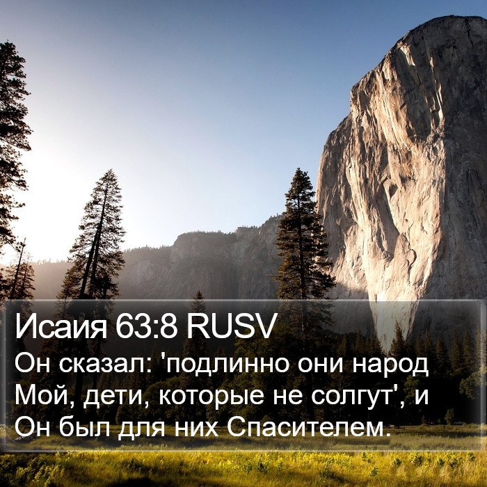 Исаия 63:8 RUSV Bible Study