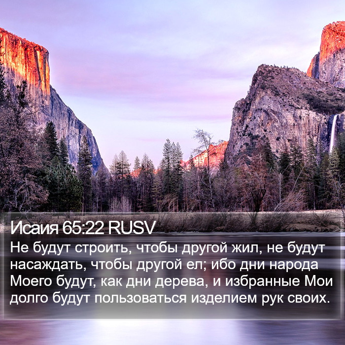 Исаия 65:22 RUSV Bible Study