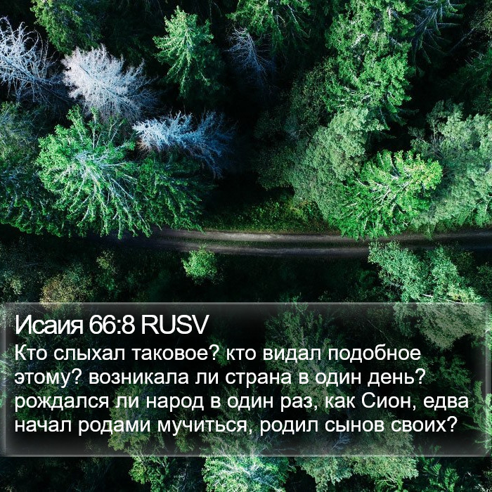 Исаия 66:8 RUSV Bible Study