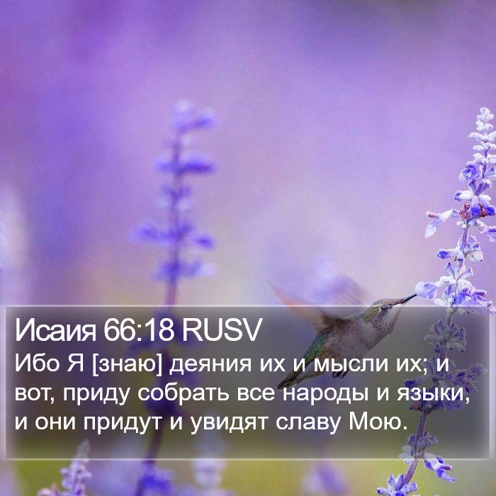 Исаия 66:18 RUSV Bible Study