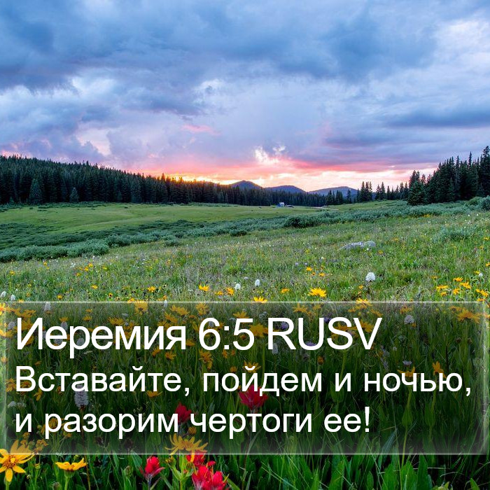 Иеремия 6:5 RUSV Bible Study
