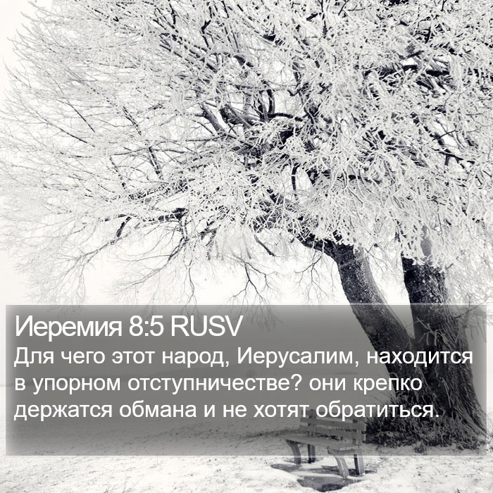 Иеремия 8:5 RUSV Bible Study