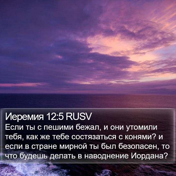 Иеремия 12:5 RUSV Bible Study