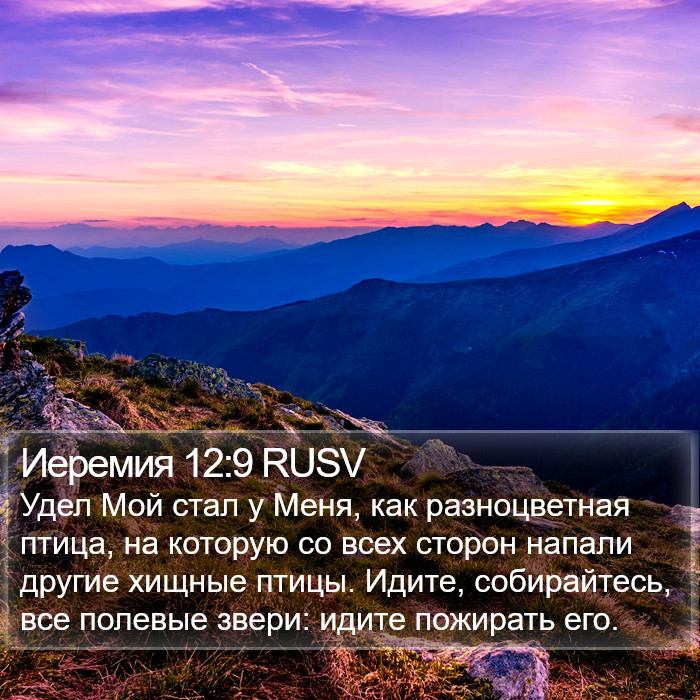 Иеремия 12:9 RUSV Bible Study
