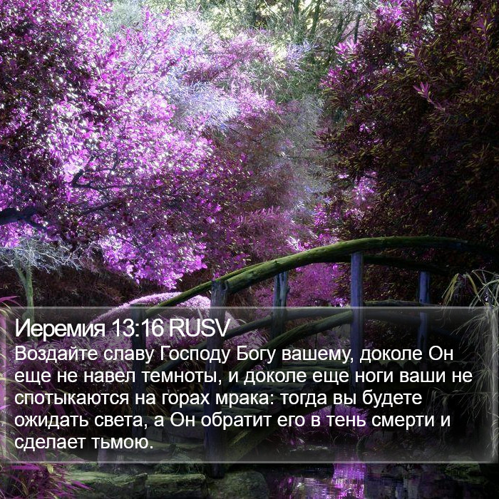 Иеремия 13:16 RUSV Bible Study