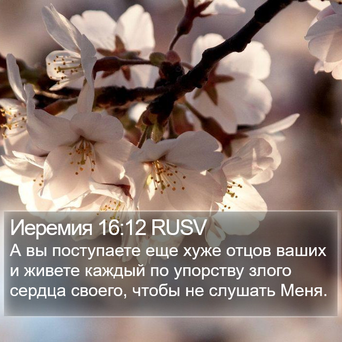 Иеремия 16:12 RUSV Bible Study