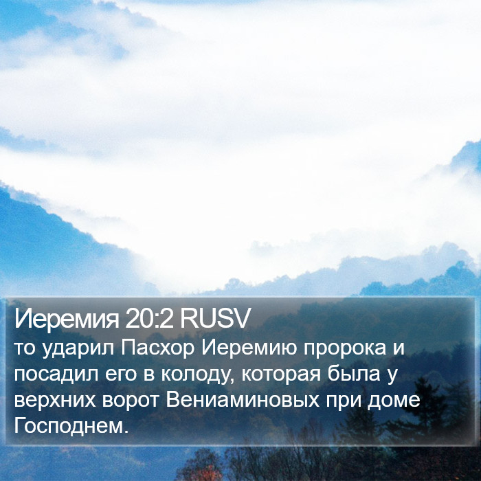 Иеремия 20:2 RUSV Bible Study