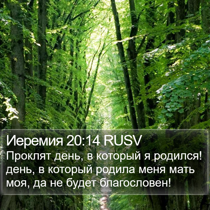 Иеремия 20:14 RUSV Bible Study