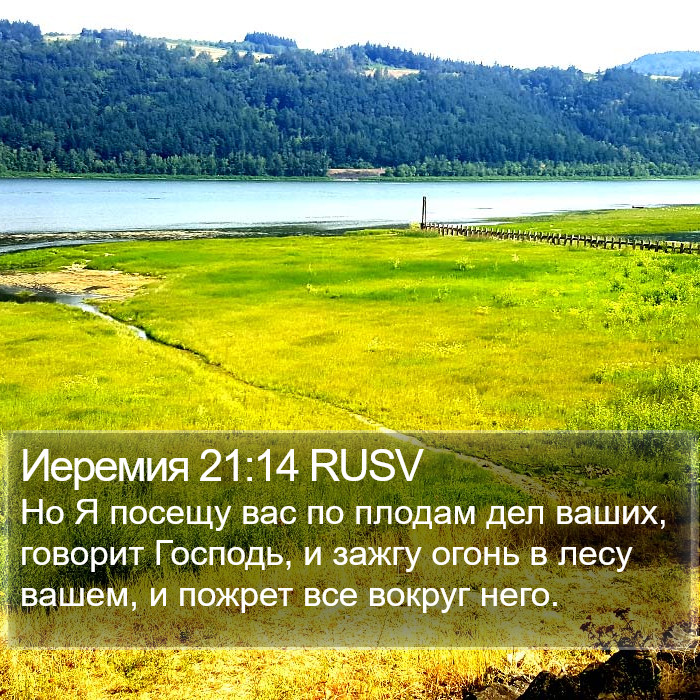 Иеремия 21:14 RUSV Bible Study