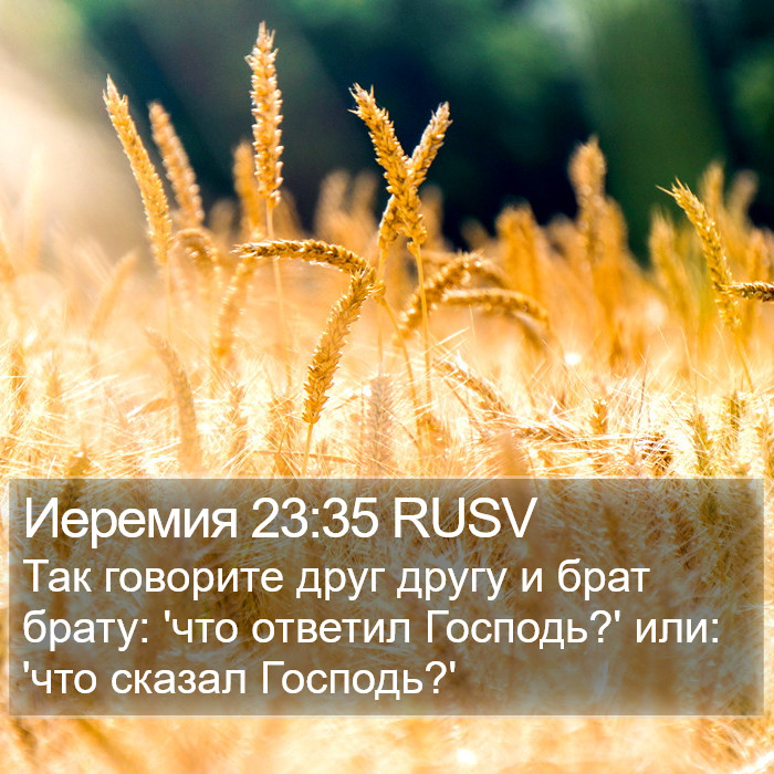 Иеремия 23:35 RUSV Bible Study