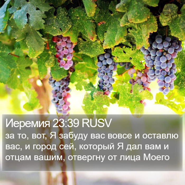 Иеремия 23:39 RUSV Bible Study