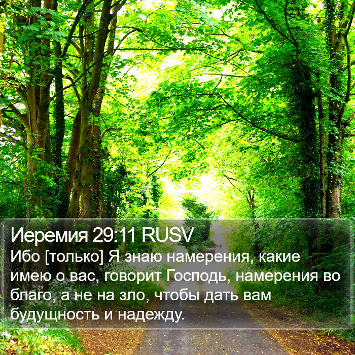 Иеремия 29:11 RUSV Bible Study