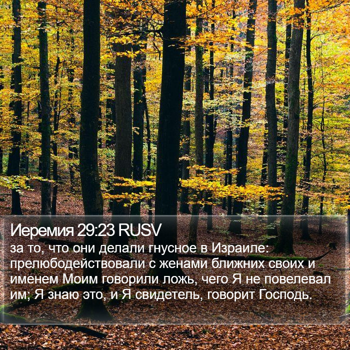 Иеремия 29:23 RUSV Bible Study