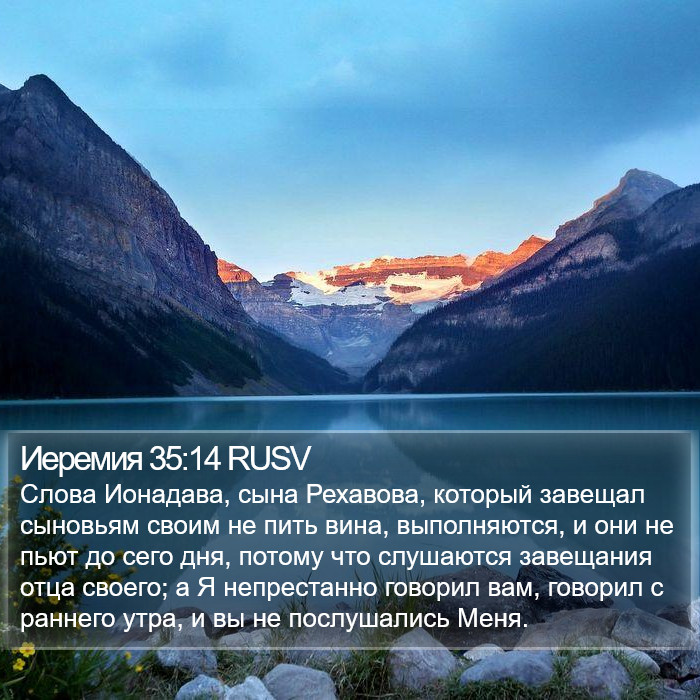 Иеремия 35:14 RUSV Bible Study