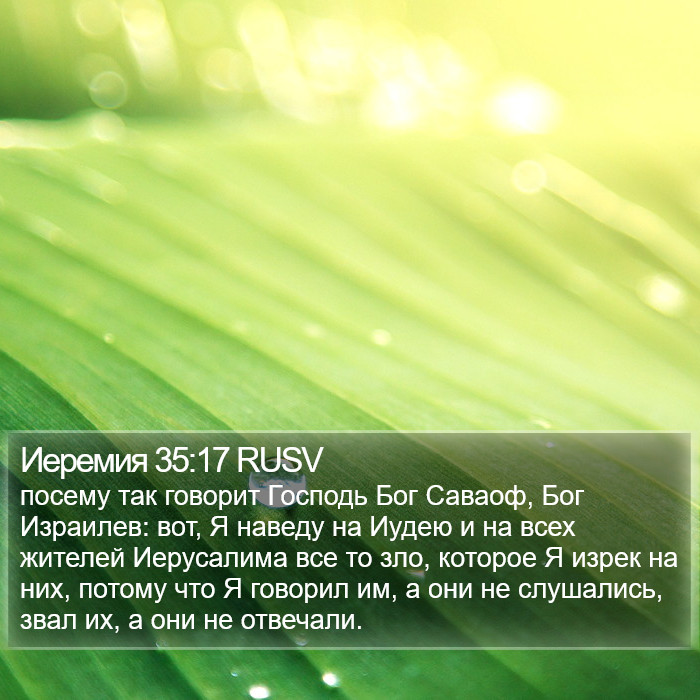 Иеремия 35:17 RUSV Bible Study