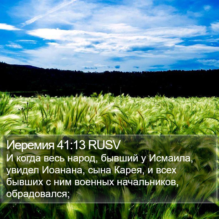 Иеремия 41:13 RUSV Bible Study