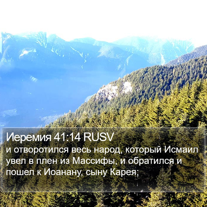 Иеремия 41:14 RUSV Bible Study