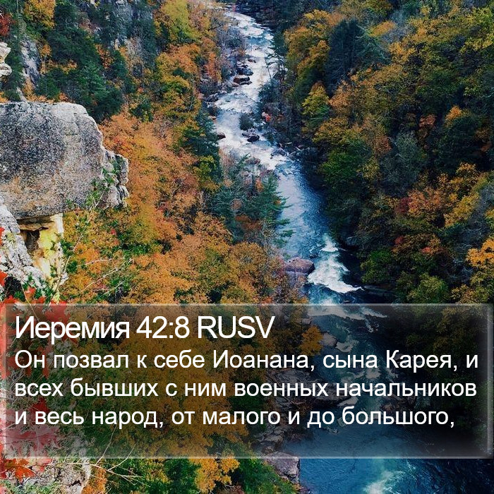 Иеремия 42:8 RUSV Bible Study