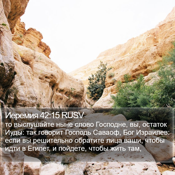 Иеремия 42:15 RUSV Bible Study