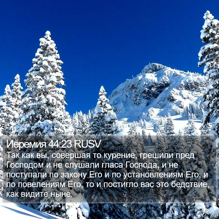 Иеремия 44:23 RUSV Bible Study