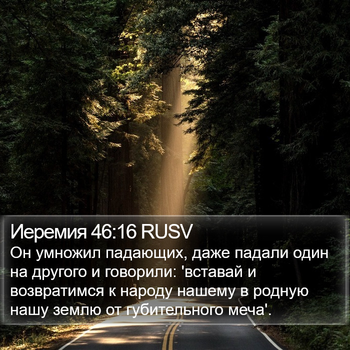 Иеремия 46:16 RUSV Bible Study