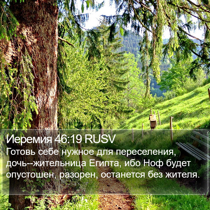 Иеремия 46:19 RUSV Bible Study