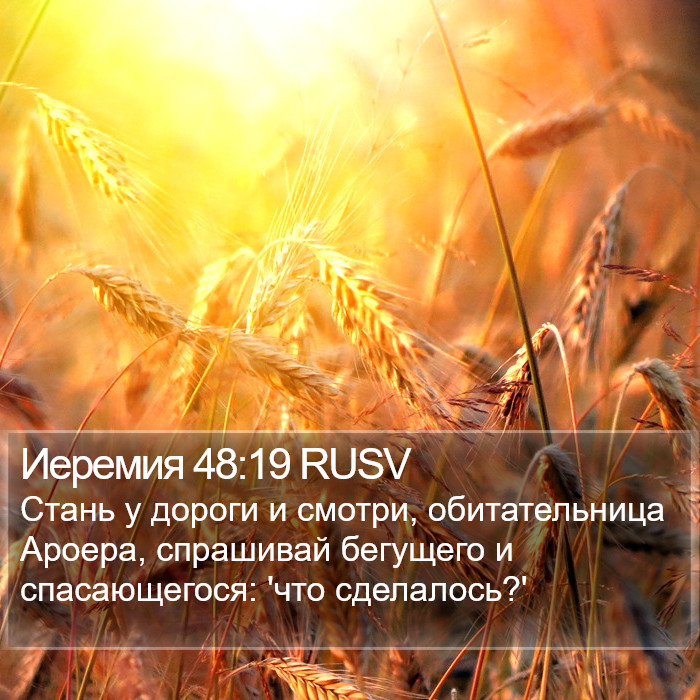 Иеремия 48:19 RUSV Bible Study