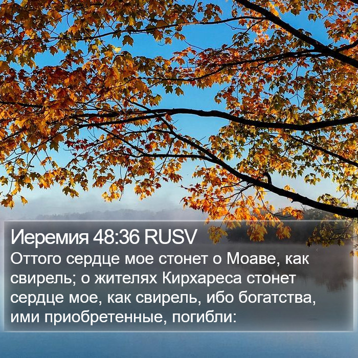 Иеремия 48:36 RUSV Bible Study