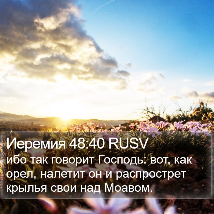 Иеремия 48:40 RUSV Bible Study