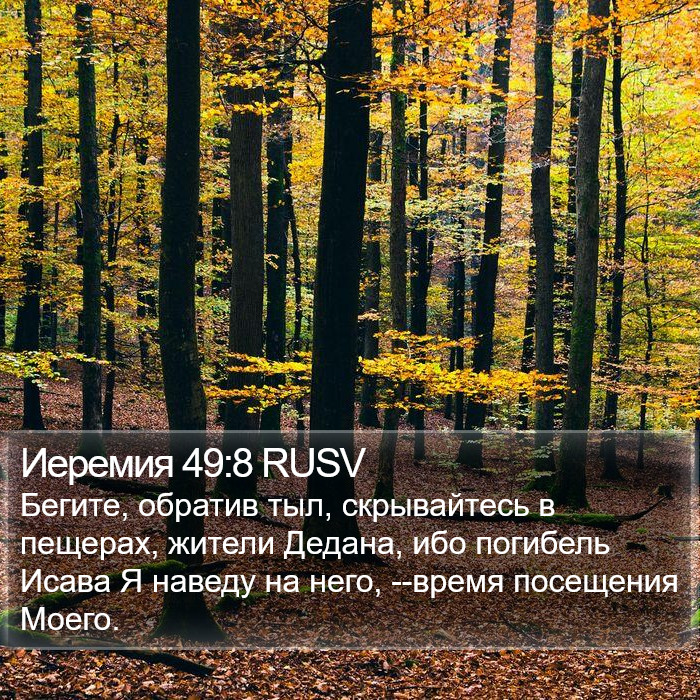 Иеремия 49:8 RUSV Bible Study