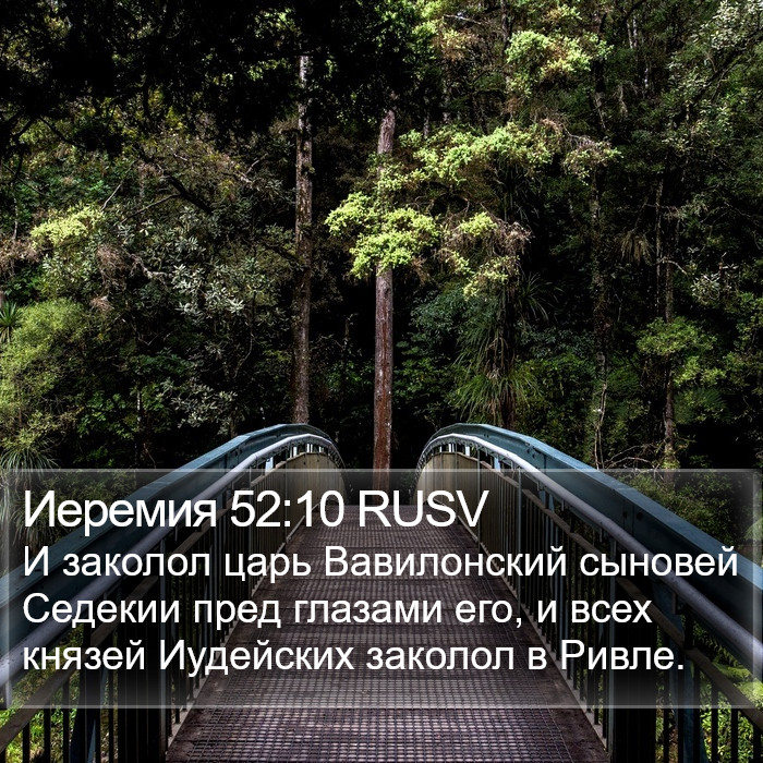 Иеремия 52:10 RUSV Bible Study