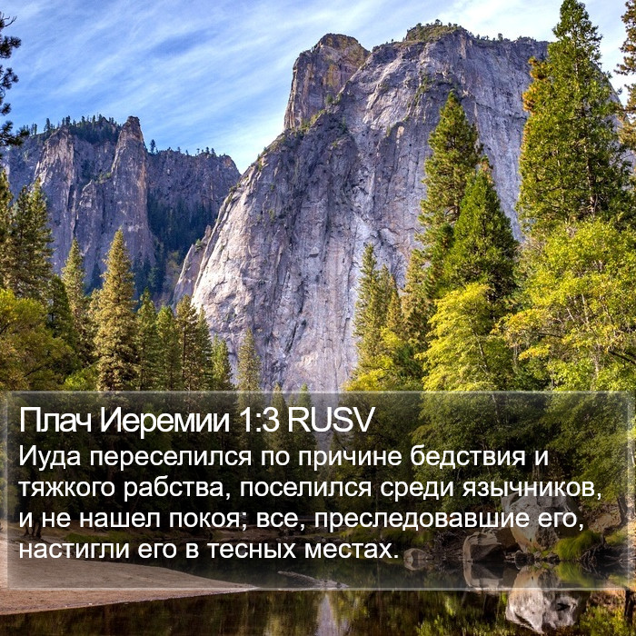 Плач Иеремии 1:3 RUSV Bible Study