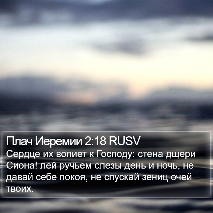 Плач Иеремии 2:18 RUSV Bible Study