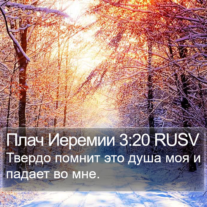 Плач Иеремии 3:20 RUSV Bible Study